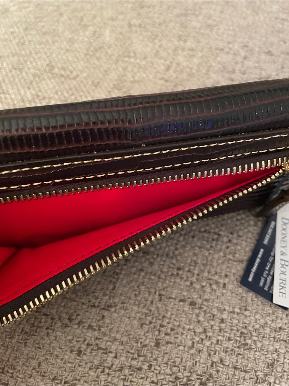 Dooney & Bourke Lizard Continental Clutch - Picture 6 of 10